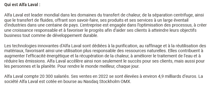 Alfa Laval, technologies innovantes pour les industries et la marine