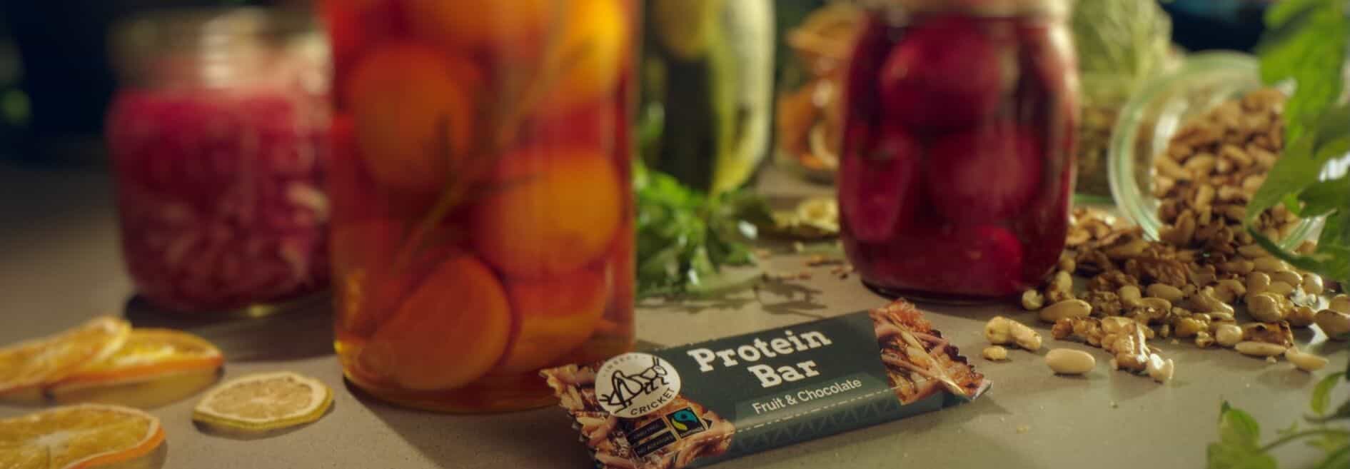 Barre protéinée à base de protéines d'insectes