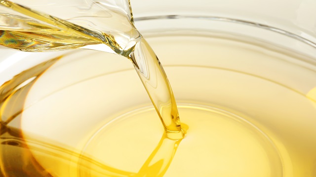 Oil poured into a bowl